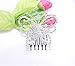 Doinshop New Cute Nice Funny Women Elegant Butterfly Crystal Rhinestone Hair Comb Clip