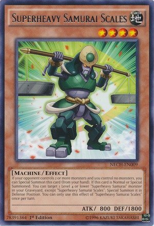 Yu-Gi-Oh! - Superheavy Samurai Scales (NECH-EN009) - The New Challengers - 1st Edition - Rare