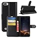 DOOGEE X20 Case, Fettion Premium PU Leather Wallet Flip Phone Protective Case Cover with Card Slots and Magnetic Closure for DOOGEE X20 / DOOGEE X20L 5.0 Inch Smartphone (Wallet - Black)