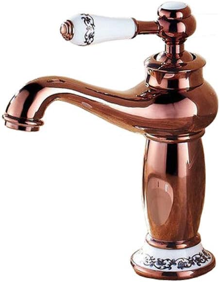 Beelee 7 87 Rosengold Badarmaturen Einhebel Wasserhahn Armatur Waschtischarmatur Messing Einhandmischer Fur Badezimmer Waschbecken Bl6045r Amazon De Baumarkt
