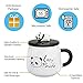 Doublewhale Funny Coffee Mug, Cute Ceramic Panda Mugs, Lovely Animal Tea Cups with 3D Panda Lid and Spoon, Best Gifts for Dad, Mom, Kids,Family, Brothers and Friends, 14 Ounces