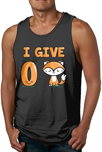 RiDinds I Give O Fox Men's ComfortSoft Tank Top Tee SizeS ColorBlack