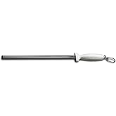 Dexter-Russell 7623 Sani-Safe&reg; DDS-12S-PCP Diamond Sharpener, 12" Electroplated Diamond Dust, Forged Diamond Sharpener with Swivel Ring, White Polypropylene Handle, Made in USA