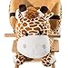 Qaba Kids Plush Rocking Horse-Style Giraffe Theme Chair