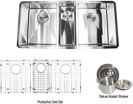 Ariel 42 Inch Stainless Steel Undermount Double Bowl Kitchen