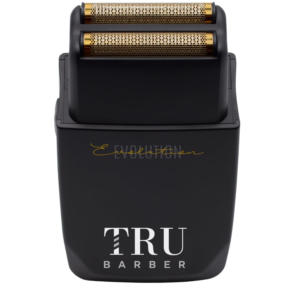 TRU BARBER Professional Zero Foil Shaver – Titanium Foil Electric Shaver for Men with 9000 RPM Motor, Perfect for Bald Head and Beard, Barber or Home Use