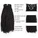 ABH AMAZINGBEAUTY HAIR Afro Curly Clip in Hair Extensions Real Human Hair 4A 4B Curly Clip ins for Black Women 120g 7 Pieces 17 Clips, #1B Natural Black 22 Inch