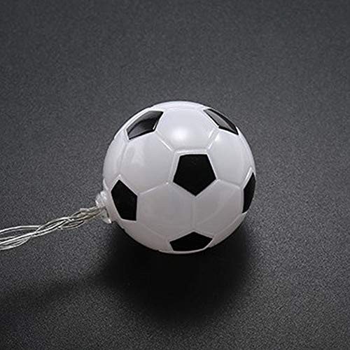 Cirkooh 3 M / 9.8 Ft 20 Lights Battery Powered Football Soccer Shape LED String Lights for Indoor/Outdoor Halloween Christmas Thanksgiving Home Party Children Kids Bedroom Decoration (Warm White)