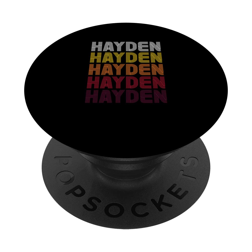 Hayden Retro Wordmark Pattern Vintage Style Custom Name PopSockets Swappable PopGrip