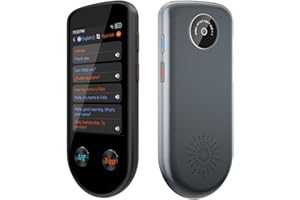 QUALIDIGI Language Translation Device, 137 Language Two-Way Instant Voice Translator, 3.5-inch Touchscreen, Supports Online/Offline/Image/Portable Real-time Translation Device