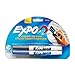 EXPO Low-Odor Dry Erase Markers, Fine Tip, 2-Count with Magnetic Clip Holder