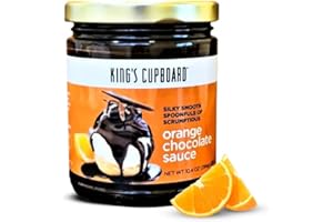 King's Cupboard Orange Chocolate Sauce - The Perfect Hot Fudge Sauce for Topping Ice Cream & Desserts, Chocolate Coffee Drizzle, Baking, Fondue, Ganache- Gluten-Free, Kosher, All Natural 10.4 oz, Pack 1