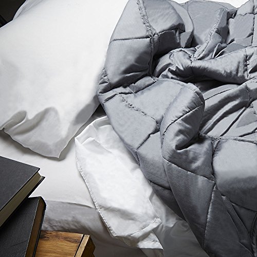 Weighted Blanket for Adults (15 lbs for 100-150 lbs individuals) by Sivio, Great for Fall Asleep Faster and Sleep Better, Reduce Anxiety, Autism, Sensory Processing Disorder (48" x 72", Dark Gray)