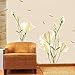 Kaimao Beautiful Lily Flower Wall Stickers Art Decal Murals Removable Wallpapers for Home Decoration
