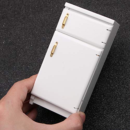JETEHO 1/12 Dollhouse Miniature Fridge Refrigerator Dollhouse Furniture Fridge Refrigerator Accessories