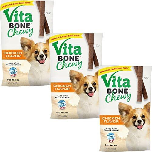 Vita Bone Chewy Dog Treats (Chicken, 3-Pack)