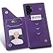 DAMONDY for Note 10 Plus Case,Emboss Tree Cat Slim Protective Case with Credit Card Slot Holder Flip Folio Soft PU Leather Magnetic Closure Cover Case for Samsung Galaxy Note 10 Plus-Purple