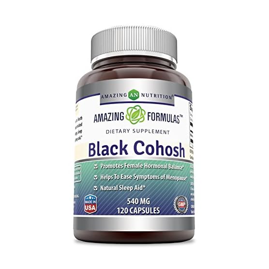 Amazing Formulas Black Cohosh, 540mg Supplement with Pure Root Extract