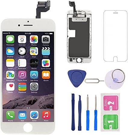 Arotech Pre-Assembled Screen Replacement Kit for iPhone 6S 4.7",Touch Digitizer LCD Display Compatible with A1633, A1688, A1700 iPhone 6s Model, Including Repair Tools (White)