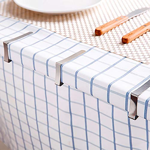 Lucky Goddness Tablecloth Clips, 24 Packs Flexible Stainless Steel Picnic Table Cover Clamps for Home Kitchen Restaurant - Thumbnail 3
