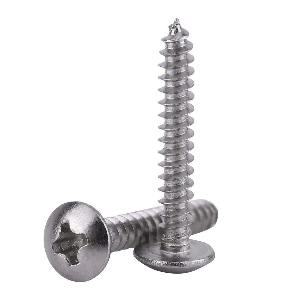 200pcs M3 304 Stainless Steel Self Tapping Screws Set - Self Drilling Screws, Countersunk Flat Head, Pan Head, Truss Head Screws Assortment Kit for Various Projects