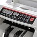 Flexzion Cash Bill Counter Money Currency Counting Bank Machine Counterfeit Detector Portable with Automatic Ultra Violet & Magnetic Detection Systems and External LCD Display