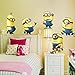 Techmac Minions Wall Stickers, Peel and Stick, Cute Cartoon Wall Stickers (Minions-1)