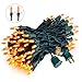 zerproc Orange Christmas Lights 33ft 100 LED String Lights 120V UL Certified Xmas Tree Lights for Christmas Halloween, Patio, Holiday, Party, Home, Indoor and Outdoor Decoration