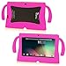 WOVTE 7 Inch Silicone Rubber Gel Soft Skin Case Cover with Handles for Android 7 A13 Dual Core Q88 Tablet Magenta