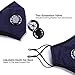 ANALAN Mask Anti Pollution Mask Washable Dust Mask Air Filter Mask for Pollution Smoke Allergy Mask with Filter 4 Pcs PM2.5 (Unisex Size,Blue)