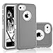 FOGEEK iPhone 5C Case, Dual Layer Anti Slip 360 Full Body Cover Case PC and TPU Shockproof Protective Compatible for Apple iPhone 5C ONLY (Grey/White)