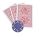 Brybelly Suited Poker Chips (50-Piece), Purple, 11.5gm
