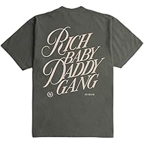 Amazon.com: Rich Baby Daddy Gang Crest Ultra Heavyweight T-Shirt 