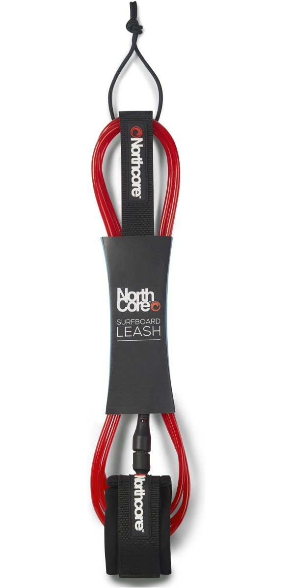 Northcore Surfing and Watersports Accessories - 6mm Surfboard Leash/Strap 8FT - RED