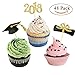 GLEIM Graduation Cupcake Toppers, Mini Cake Decorations for 2019 Congrats Grad Party Supplies (48 Pieces)