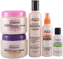ahglow hair straightening cream and neutralizer