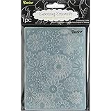 Darice Embossing Folder, 4.25 by 5.75-Inch, Flower Frenzy Background, 1 pack
