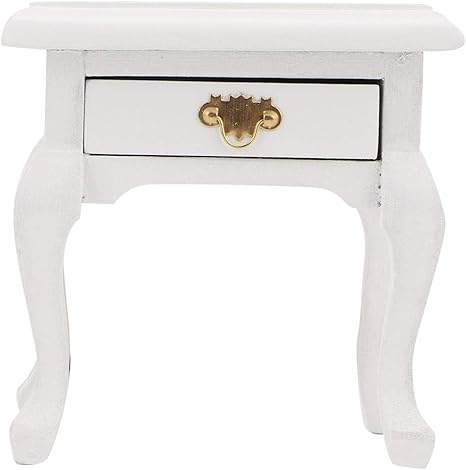 1 12 Dollhouse Miniature Accessories Bedside Table Wooden Curved Leg Side Table Bedroom Decoration For Doll House Amazon Co Uk Baby