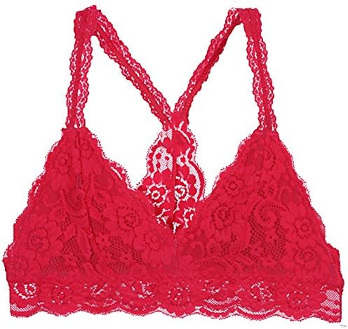 Racerback Lace Bralette Bustier Bra Crop Top Sheer UNPADDED MESH SEXY LINED BRA