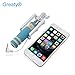 Selfie Stick Greaty® Mini Wired NEW Foldable Super Handheld Extendable Monopod-built in Bluetooth Shutter Non-slip Handle Compatible with Iphone 4s, 5s, 6, 6 Plus, Samsung Galaxy S3, S4, S5, S6, Note 2, 3, 4, 5, Nexus 5, 6, HTC One,sony Xperia Z2 Xperia Z3