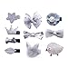 KOONY Baby Girls Hair Clips Hair Bow Barrettes Alligator Clips Hair Accessories (Silver)