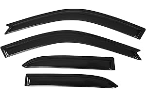 TORCIA Tape On Window Visors Fits for 2001-2005 Lexus IS300 4-Door, Side Auto Window Wind Deflectors, Ventshade, Rain Guards for Cars/Trucks