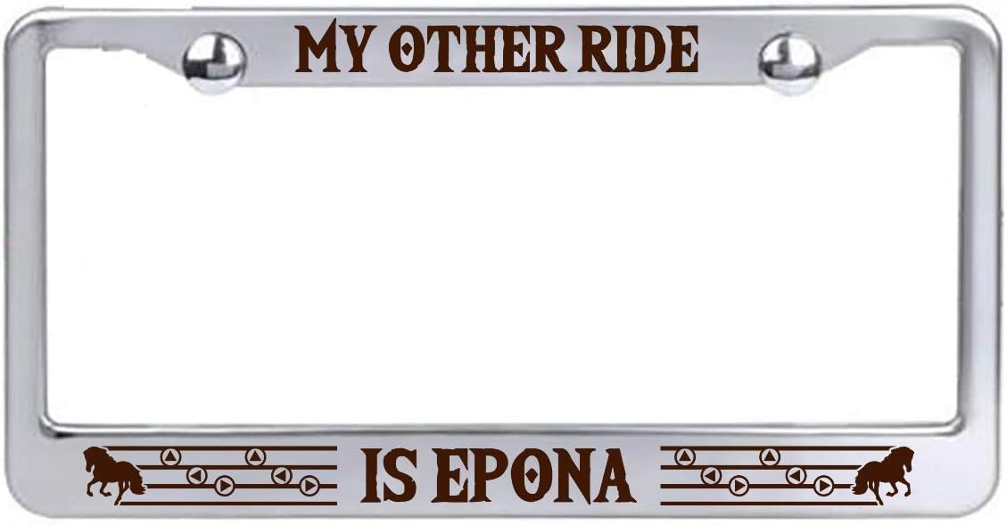 Fantasy Game Film Show Parody License Plate Frame Laser Engraved Stainless Steel - Gifts for Him, for Her, for Husband, for Wife, for Them, for Men, for Women (Epona)