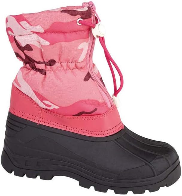 Girls Fleece Lined Camouflage Snow Boots