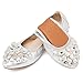 Meeshine Womens Foldable Soft Pointed Toe Ballet Flats Rhinestone Comfort Slip on Flat Shoes