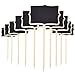 eBoot 10 Pieces Mini Wood Chalk Board Blackboard Plant Tag on Stake, 2.38 3.38 Inch