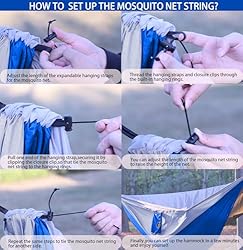 Camping Hammock, Portable Hammocks with Mosquito