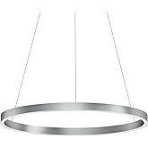 ET2 Lighting E52724-AL Groove - 27W 1 5CCT LED Pendant-1.25 Inch Tall and 24 Inch Wide, Finish Color: Brushed Aluminum