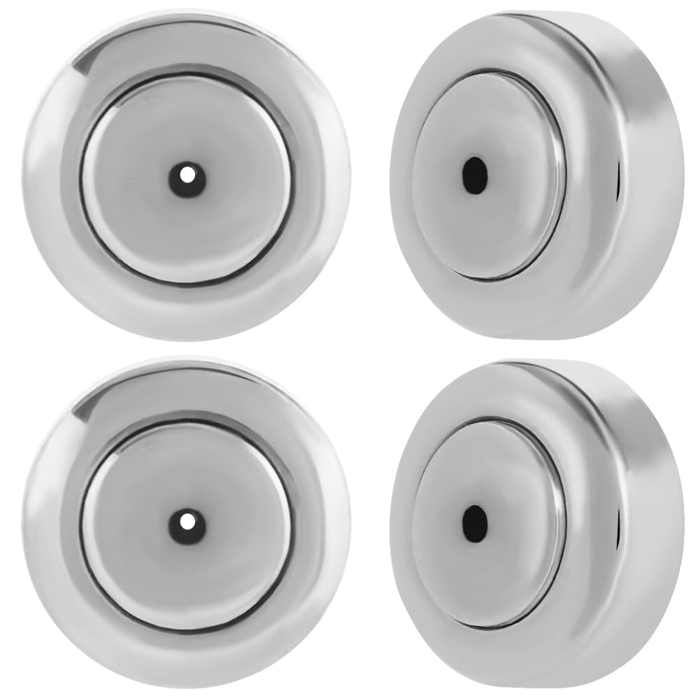 Beebeecraft 1 Box 6Pcs Earring Backs for Earring Studs 304 Stainless Steel Flat Round Ear Nuts Silver Locking Earring Stopper (Hole: 0.8mm/0.03inch)