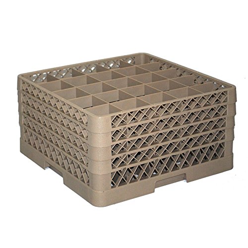 Vollrath TR6BBBB Traex Beige 25 Compartment Glass Rack w/ 4 Extenders